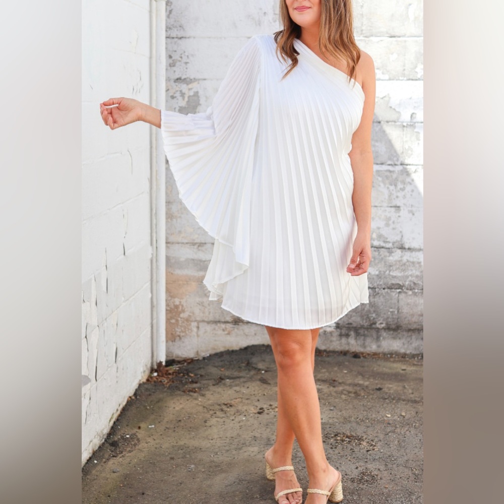 Hutch White Kai One Shoulder Dress